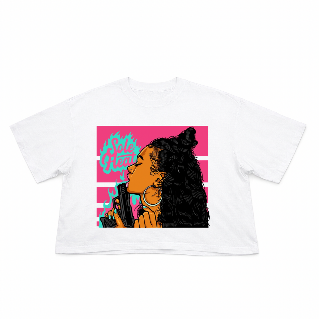 T-Shirt Crop Fit Streetwear “Sale Heat”