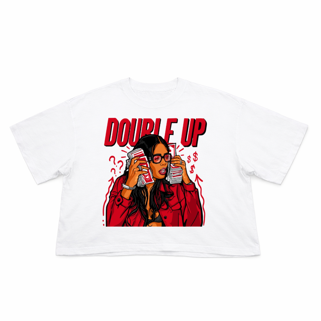 T-Shirt Crop Fit Streetwear “Double Up”