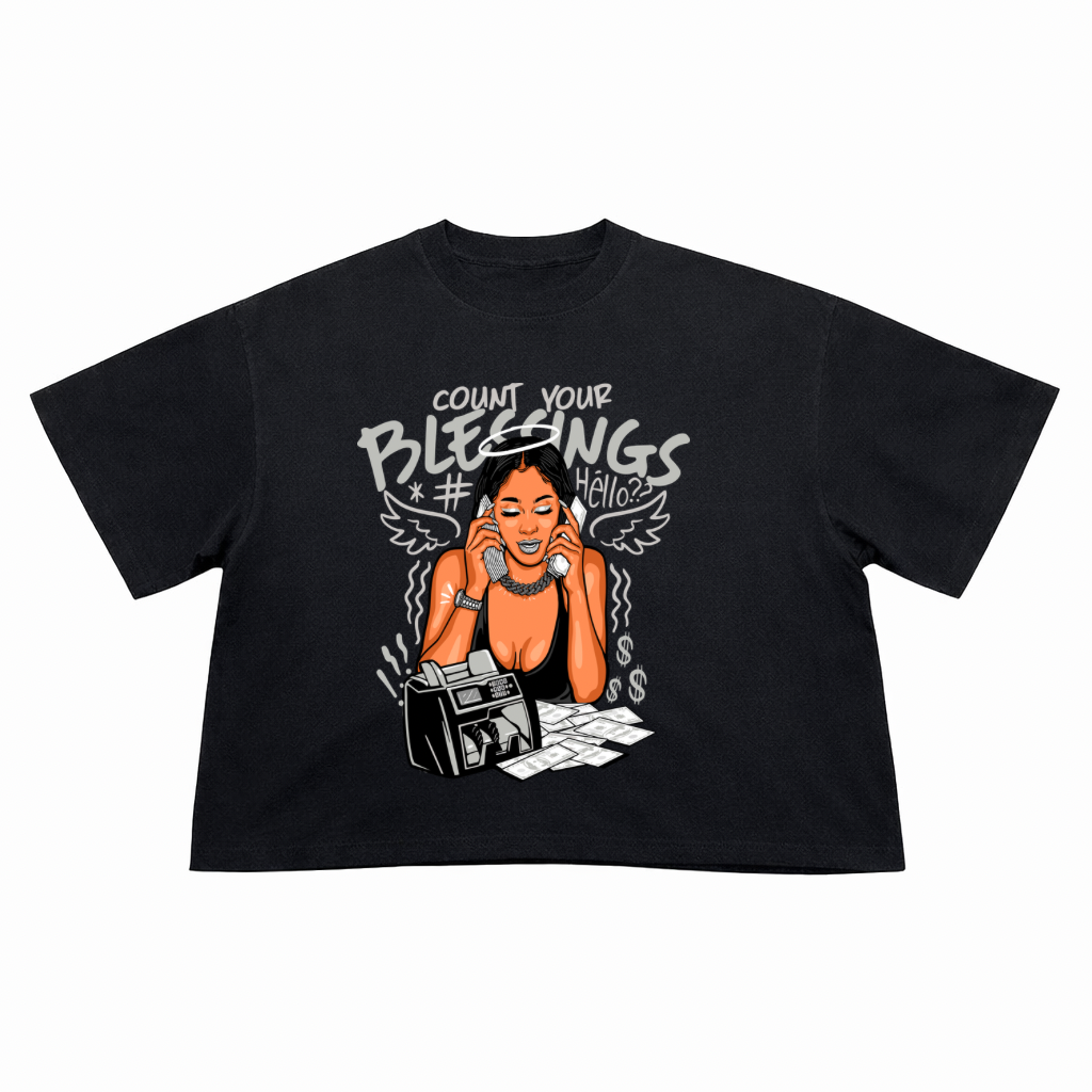 T-Shirt Crop Fit Streetwear “Blessings”
