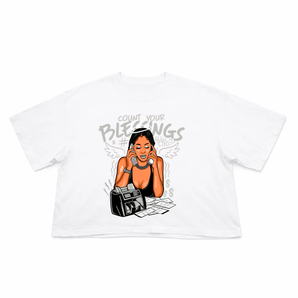 T-Shirt Crop Fit Streetwear “Blessings”