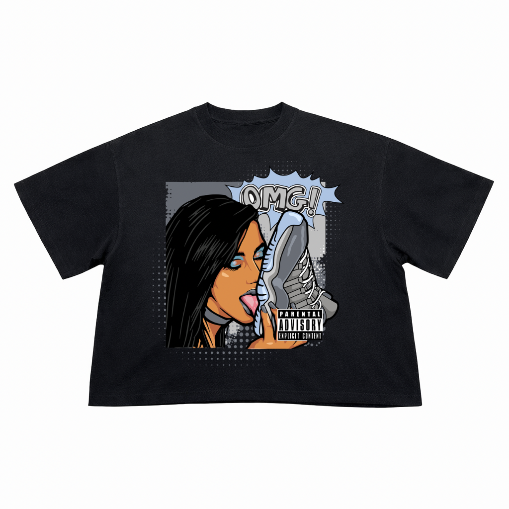 T-Shirt Crop Fit Streetwear “OMG”