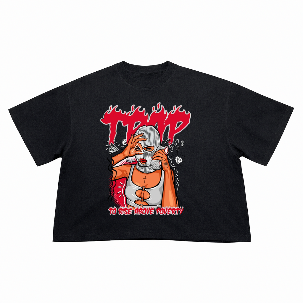 T-Shirt Crop Fit Streetwear “Trap”