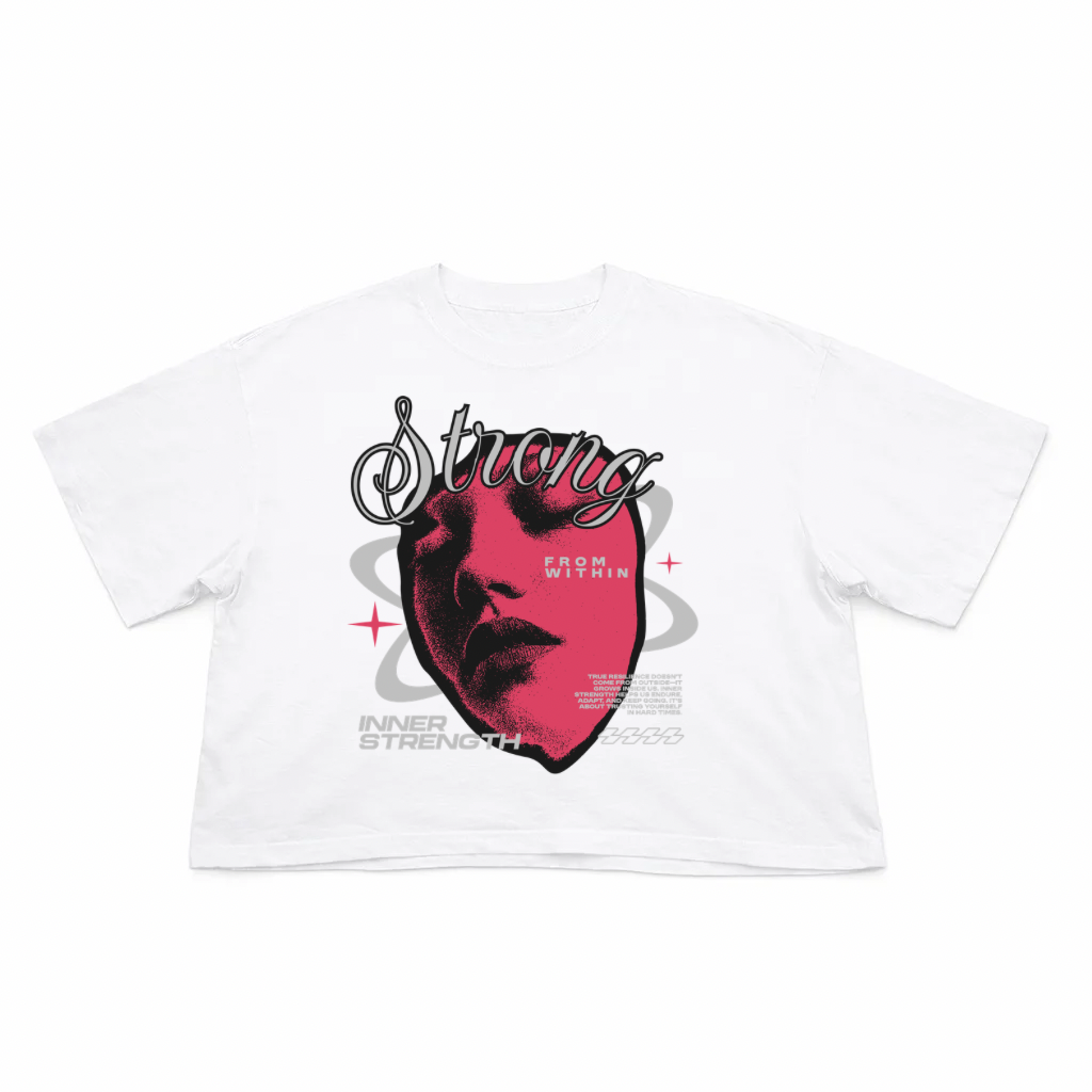 T-Shirt Crop Fit Streetwear “Strong”