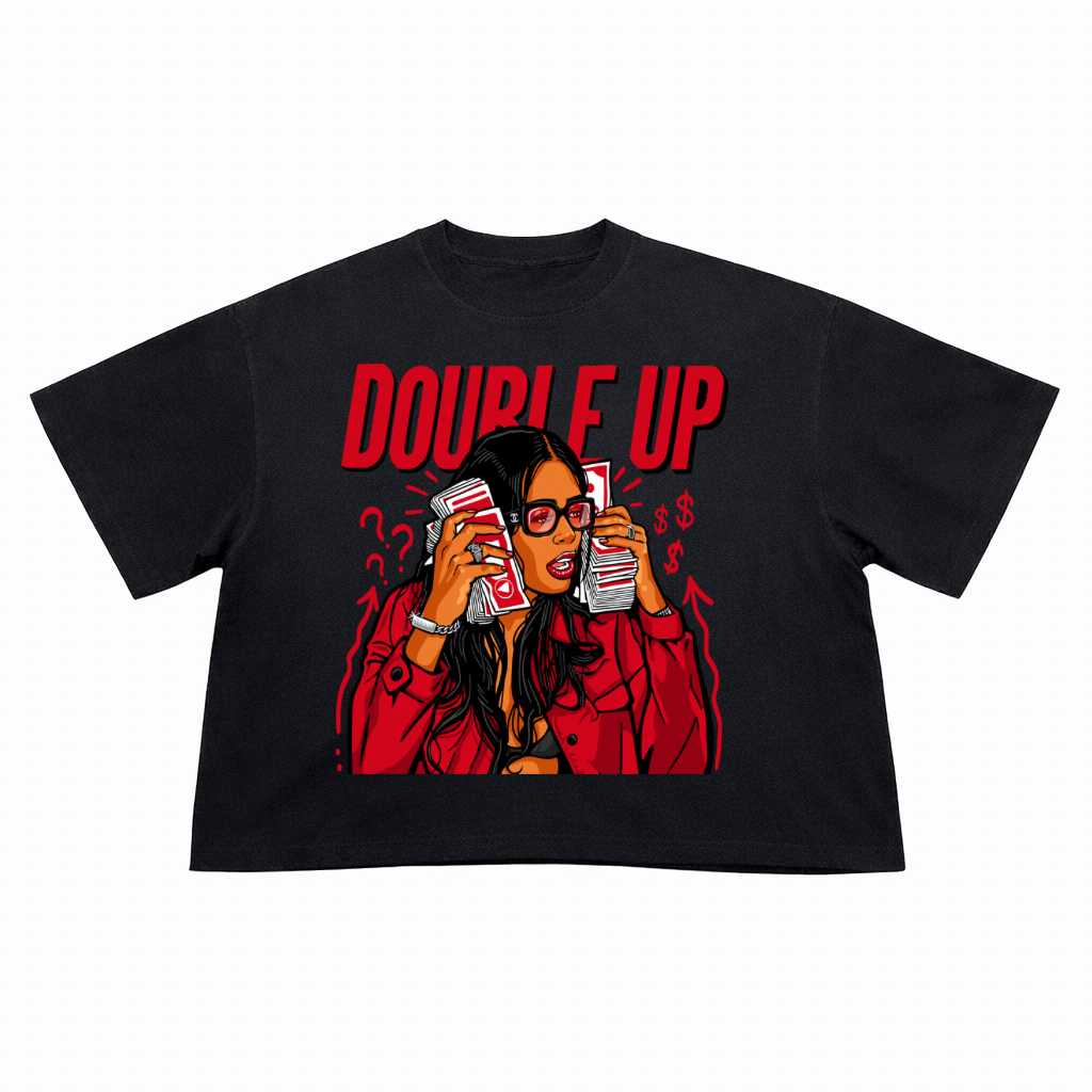T-Shirt Crop Fit Streetwear “Double Up”